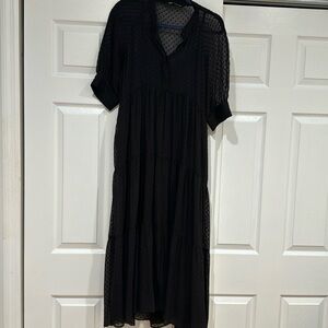Zara long black dress
